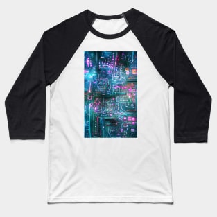 Over the Neon City Baseball T-Shirt